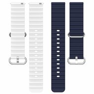 Samsung Galaxy Watch Active 2 - Ocean Style Armband - Dunkelblau / Wei&szlig;