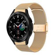 Samsung Galaxy Watch 4 Classic - 42mm &amp; 46mm - Milanaise-Armband mit Schlie&szlig;e - Gold