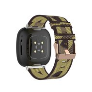 Fitbit Versa 3 &amp; Sense 1 - Canvas Armband - Gelb