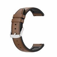 Leder- und Silikonarmband - Braun - Samsung Galaxy Watch - 42mm