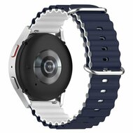 Garmin Venu / Sq / Sq2 / 2 plus - Ocean Style Armband - Dunkelblau / Wei&szlig;