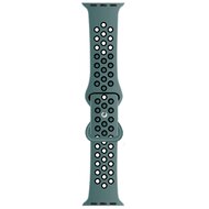 Sportarmband mit extra Schlaufe - Gr&uuml;n Grau + Schwarz - Geeignet f&uuml;r Apple Watch 44mm / 45mm / 46mm / 49mm