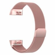Fitbit Charge 3 &amp; 4 milanaise Armband - Gr&ouml;&szlig;e: Gro&szlig; - Ros&eacute;gold