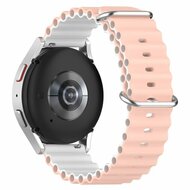 Ocean Style Armband - Hellrosa / Wei&szlig; - Samsung Galaxy Watch 5 (Pro) - 40mm / 44mm / 45mm