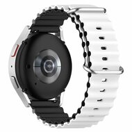 Samsung Galaxy Watch - 46mm / Samsung Gear S3 - Ocean Style Armband - Wei&szlig;/Schwarz