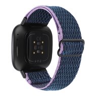 Fitbit Versa 3/4 &amp; Sense 1/2 Nylon Laufband - Dunkelblau mit Lila