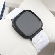 Fitbit Versa 3/4 &amp; Sense 1/2 Nylon Laufband - Wei&szlig;