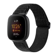 Fitbit Versa 3/4 &amp; Sense 1/2 Nylon Laufband - Schwarz