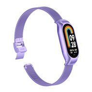 Milanaise Band mit Geh&auml;use - Flieder - Xiaomi Smart Band 8 &amp; 9