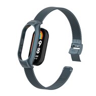 Milanaise Band mit Geh&auml;use - Space Grau - Xiaomi Smart Band 8 &amp; 9
