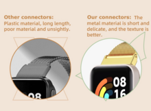 Metallgliederband - Schwarz - Xiaomi Smart band 7 Pro