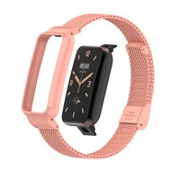 Milanaise Band mit Geh&auml;use - Rosa - Xiaomi Smart band 7 Pro