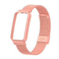Milanaise Band mit Geh&auml;use - Rosa - Xiaomi Smart band 7 Pro