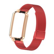 Milanaise Band mit Geh&auml;use - Rot - Xiaomi Smart band 7 Pro
