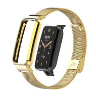 Milanaise Band mit Geh&auml;use - Gold - Xiaomi Smart band 7 Pro