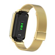 Milanaise Band mit Geh&auml;use - Gold - Xiaomi Smart band 7 Pro