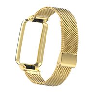 Milanaise Band mit Geh&auml;use - Gold - Xiaomi Smart band 7 Pro