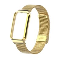 Milanaise Band mit Geh&auml;use - Gold - Xiaomi Smart band 7 Pro