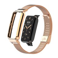 Milanaise Band mit Geh&auml;use - Champagner Gold - Xiaomi Smart band 7 Pro