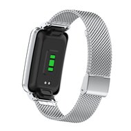 Milanaise Band mit Geh&auml;use - Silber - Xiaomi Smart band 7 Pro