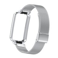 Milanaise Band mit Geh&auml;use - Silber - Xiaomi Smart band 7 Pro