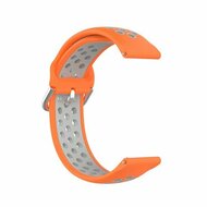 Silikon-Sportband mit Schnalle - Orange + Grau - Samsung Galaxy Watch 6 - 40mm &amp; 44mm