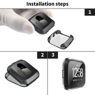 Fitbit Versa 1 weiche TPU-H&uuml;lle (vollst&auml;ndig gesch&uuml;tzt) - Silber