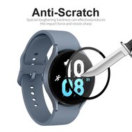Displayschutzfolie aus geh&auml;rtetem Glas - Vollst&auml;ndige Abdeckung - Geeignet f&uuml;r die Samsung Galaxy Watch 5 - 44mm