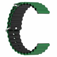 Garmin Vivoactive 6 / Vivoactive 5 / Vivoactive 3 - Ocean Style Armband - Gr&uuml;n / Schwarz