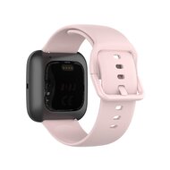 Fitbit Versa 1 / 2 &amp; Lite Silikon-Sportband mit Schnallenverschluss - Pink - Gr&ouml;&szlig;e: Small