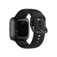Fitbit Versa 1 / 2 &amp; Lite Silikon-Sportband mit Schnallenverschluss - Schwarz - Gr&ouml;&szlig;e: Klein