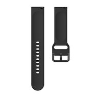 Fitbit Versa 1 / 2 &amp; Lite Silikon-Sportband mit Schnallenverschluss - Schwarz - Gr&ouml;&szlig;e: Klein