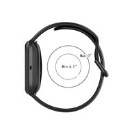 Fitbit Versa 1 / 2 &amp; Lite Silikon-Sportband mit Schnallenverschluss - Schwarz - Gr&ouml;&szlig;e: Large