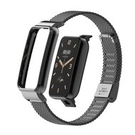 Milanaise Band mit Geh&auml;use - Schwarz - Xiaomi Smart band 7 Pro