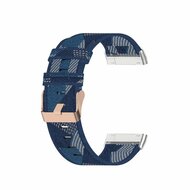 Fitbit Versa 3/4 &amp; Sense 1/2 Segeltuchband - Blau