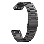 Stahlgliederarmband - Schwarz - Garmin Fenix 7X / 6X / 5X