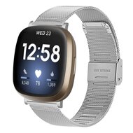 Fitbit Versa 3/4 &amp; Sense 1/2 - Milanaiseband mit Verschluss - Silber