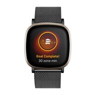 Fitbit Versa 3/4 &amp; Sense 1/2 - Milanaiseband mit Verschluss - Schwarz