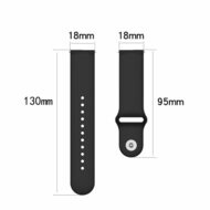 Garmin Venu 3s / Vivoactive 4s / Venu 2s / Vivomove 3s / Forerunner 255s - Sportarmband - Gr&ouml;&szlig;e: Gro&szlig; - Schwarz