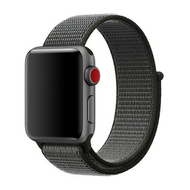 Sport Loop Armband - Grau mit Dunkelgr&uuml;n - Geeignet f&uuml;r Apple Watch 38mm / 40mm / 41mm / 42mm