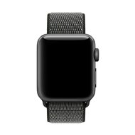 Sport Loop Armband - Grau mit Dunkelgr&uuml;n - Geeignet f&uuml;r Apple Watch 38mm / 40mm / 41mm / 42mm