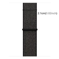 Sport Loop Armband - Schwarz / Orange - Geeignet f&uuml;r Apple Watch 38mm / 40mm / 41mm / 42mm