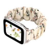 Elastisches Armband - Floraler Druck leicht - Geeignet f&uuml;r Apple Watch 38mm / 40mm / 41mm / 42mm