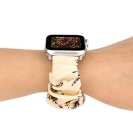 Elastisches Armband - Blumendruck dunkel - Geeignet f&uuml;r Apple Watch 38mm / 40mm / 41mm / 42mm