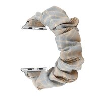 Elastisches Armband - Khaki / Hellblau - Geeignet f&uuml;r Apple Watch 38mm / 40mm / 41mm / 42mm