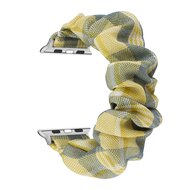 Elastisches Armband - Gelb / Blau - Geeignet f&uuml;r Apple Watch 38mm / 40mm / 41mm / 42mm