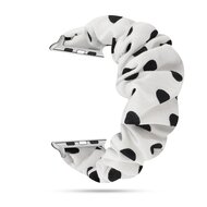 Elastisches Armband - Schwarze Punkte - Geeignet f&uuml;r Apple Watch 44mm / 45mm / 46mm / 49mm