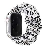 Elastisches Armband - Wei&szlig; / Schwarz - Geeignet f&uuml;r Apple Watch 44mm / 45mm / 46mm / 49mm