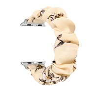 Elastisches Armband - Blumendruck dunkel - Geeignet f&uuml;r Apple Watch 44mm / 45mm / 46mm / 49mm