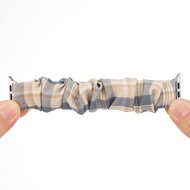 Elastisches Armband - Khaki / Dunkelblau - Geeignet f&uuml;r Apple Watch 44mm / 45mm / 46mm / 49mm